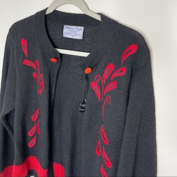 Alpaca Open Front Cardigan Sweater sz Med,. #TT - Picture 6 of 8